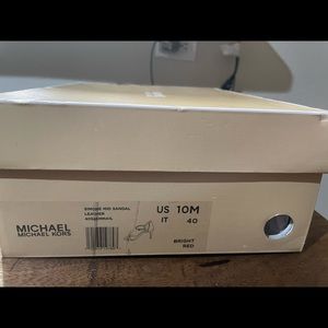 Michael Kors red leather sandals